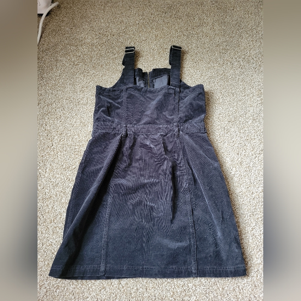 American Eagle Outfitters Black Ribbed Mini Denim Plus Size Dress Size 16 - Picture 9 of 14